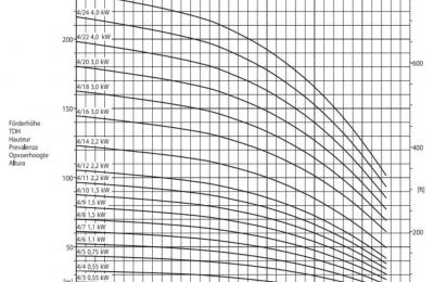 DPV DN25 4mÂ³ verticale meertrapspompen 2 polig, DPV 4/2 4mÂ³ 0,37kW 230/400V 